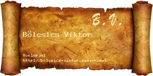 Bölcsics Viktor névjegykártya