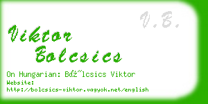 viktor bolcsics business card